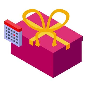 Gift assistant icon, isometric style Stock Illustration