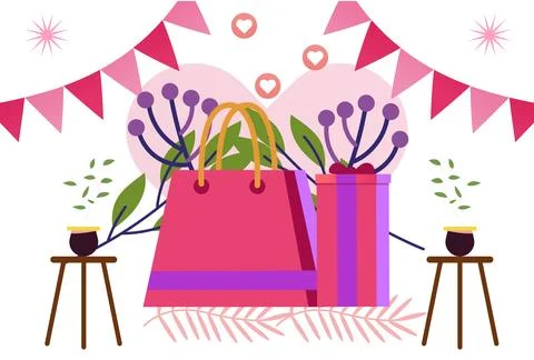 Gift Bag Concept Illustration Stock Illustration