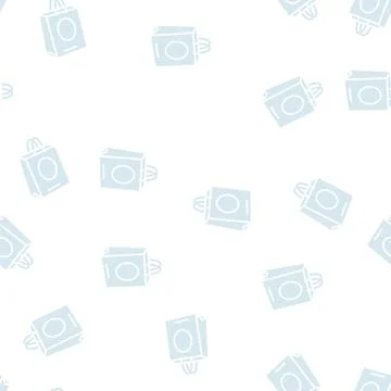Gift bag glyph seamless pattern Illustrazione stock
