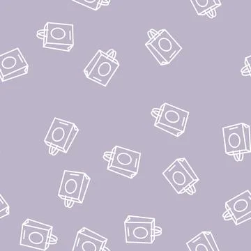 Gift bag line seamless pattern Stock Illustration