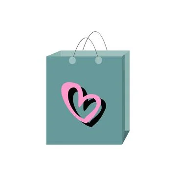 Gift bag with a pattern Stock Illustration