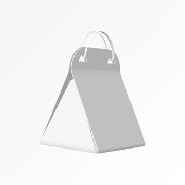 Gift bag with a rope handle on a white background. Vector illustration . Stock Illustration