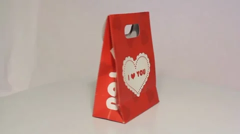 Gift bag rotating Stock Footage 7731277