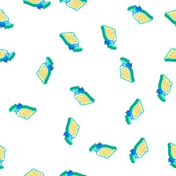 Gift bag soap isometric icon seamless pattern Stock Illustration