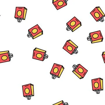 Gift bag vector seamless pattern イラスト素材