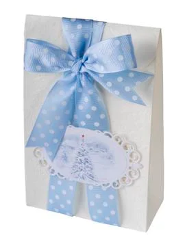Gift bag on a white background Stock Photos