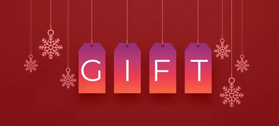 Gift banner Stock Illustration
