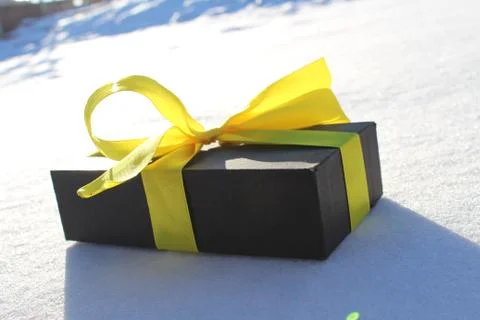 Gift on a beautiful background Stock Photos