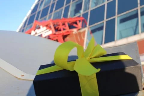 Gift on a beautiful background Foto stock