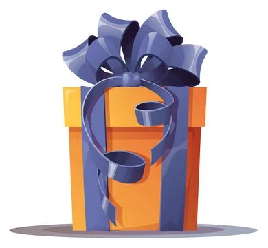 Gift with a beautiful bow on an isolated background. Christmas and New Year d Stock Illustration