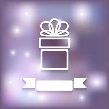 Gift on blurred background Stock Illustration