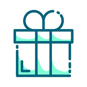 Gift bonus free e commerce dual tones icon. Stock Illustration