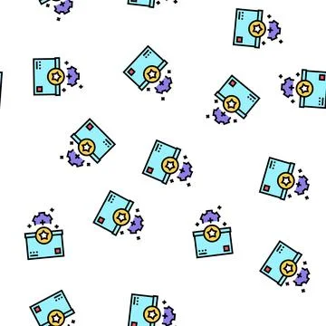 Gift bonus vector seamless pattern 스톡 일러스트