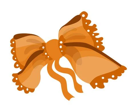 Gift bow colorful flat vector illustration. Color knot for present element イラスト素材