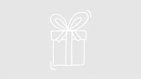 Gift with a bow doodle animation Stock-Footage 333985620