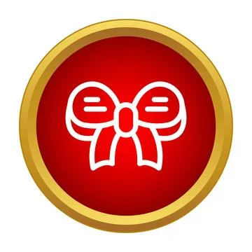 Gift bow icon representing celebration and festive decoration Stock Illustration
