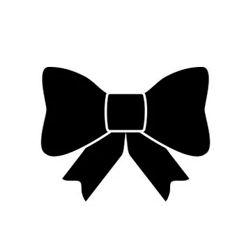 Gift bow icon with ribbons for decorating gifts, surprises for holidays. Packing Illustrazione stock