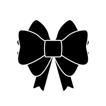Gift bow icon with ribbons for decorating gifts, surprises for holidays. Packing Stock-Illustration