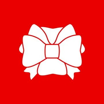 Gift bow icon with ribbons for decorating gifts, surprises for holidays. Packing Illustrazione stock