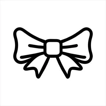 Gift bow vector icon Holiday New Year Christmas birthday anniversary Stock Illustration