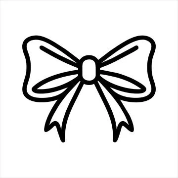 Gift bow vector icon Holiday New Year Christmas birthday anniversary Stock Illustration