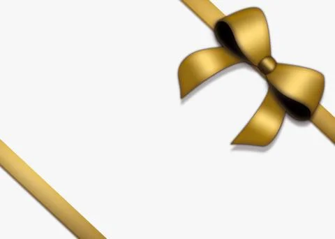 Gift bow on white background Illustrazione stock
