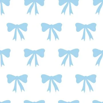 Gift Bows Seamless Pattern. Ribbon Vintage Doodle Stock Illustration