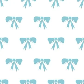 Gift Bows Seamless Pattern. Ribbon Vintage Doodle イラスト素材