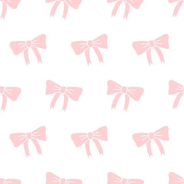 Gift Bows Seamless Pattern. Ribbon Vintage Doodle イラスト素材