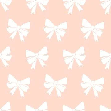 Gift Bows Seamless Pattern. Ribbon Vintage Doodle イラスト素材