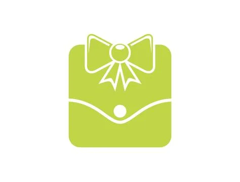 Gift box 1 logo icon template Stock-Illustration