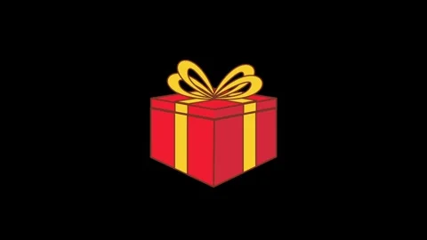 Gift box 2d animation video Stock Footage 281352122