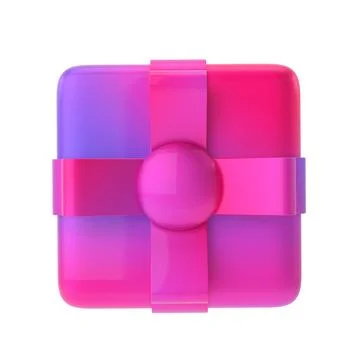 Gift box. 3D Christmas element. Stock Illustration