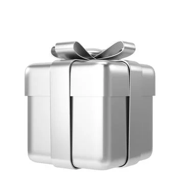 Gift box. 3D Christmas element. 3D illustration. Stock Illustration