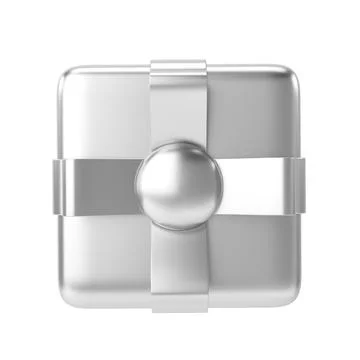 Gift box. 3D Christmas element. 3D illustration. Stock Illustration