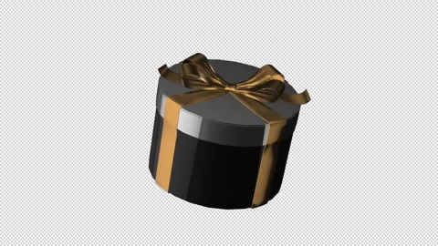 Gift Box 3D Colourful Rotating Animation Alpha Background Stock Footage 221174841