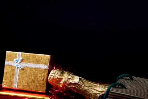 Gift Box and Champagne 写真素材