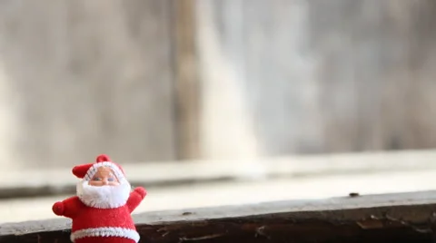 Gift box and Santa Stock Footage 58747720