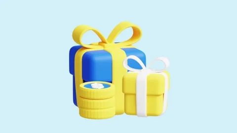 Gift Box animated 3d icon. Stock Footage 289452844