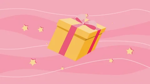 Gift box animation Video stock 157424793