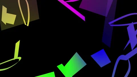 Gift box animation. Gift box with geometric graphic holiday background video. Stock Footage 289901561