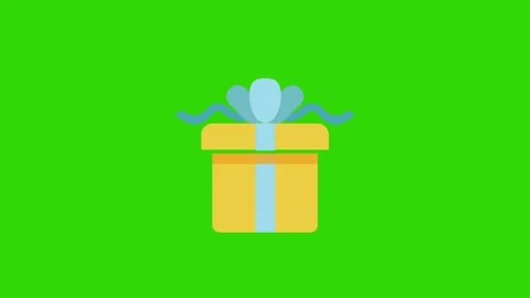 Gift Box Animation on Green Screen Vídeo Stock 337593298