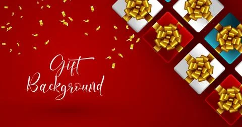 Gift box background design. Stock Illustration