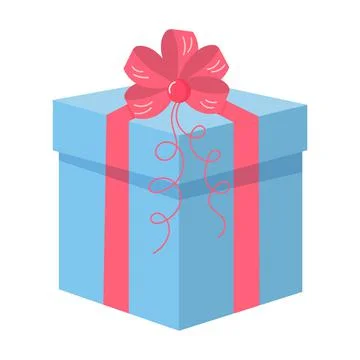 Gift box with beautiful bow. Stock Illustration