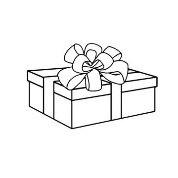 Gift box with a beautiful bow. vector illustration Stock Illustration