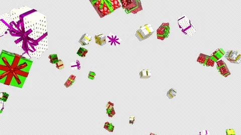 Gift Box Blast Stock Footage 292109704