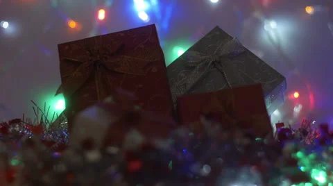 Gift Box On Blinker Light Stock Footage 44190091