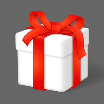 Gift box with bow and ribbons Illustrazione stock