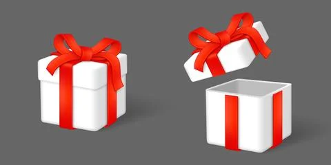 Gift box with bow and ribbons Illustrazione stock