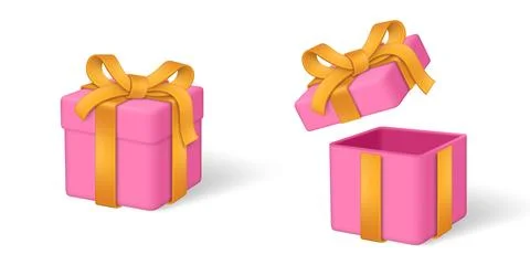 Gift box with bow and ribbons Illustrazione stock